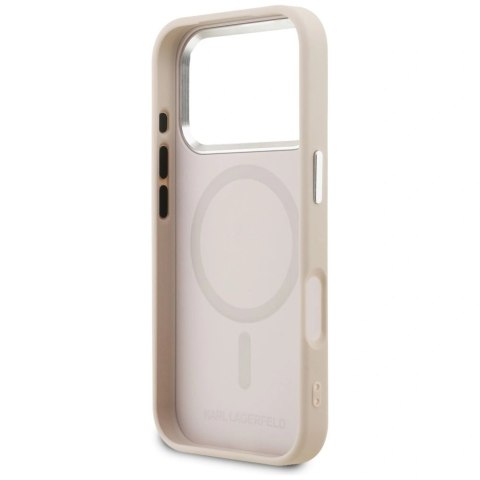 Etui Karl Lagerfeld K Head Point Logo MagSafe na iPhone 17 Pro - różowe