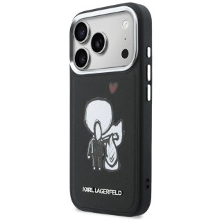 Etui Karl Lagerfeld Karl & Choupette Back Logo MagSafe na iPhone 17 Pro - czarne