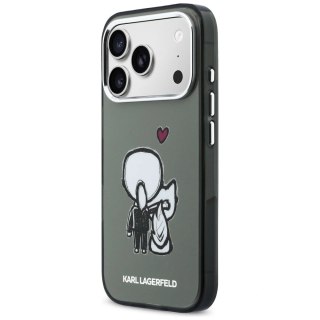 Etui Karl Lagerfeld Karl & Choupette Back MagSafe na iPhone 17 Pro Max - czarne