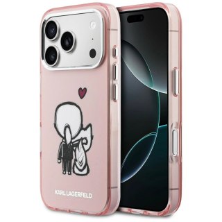 Etui Karl Lagerfeld Karl & Choupette Back MagSafe na iPhone 17 Pro Max - różowe
