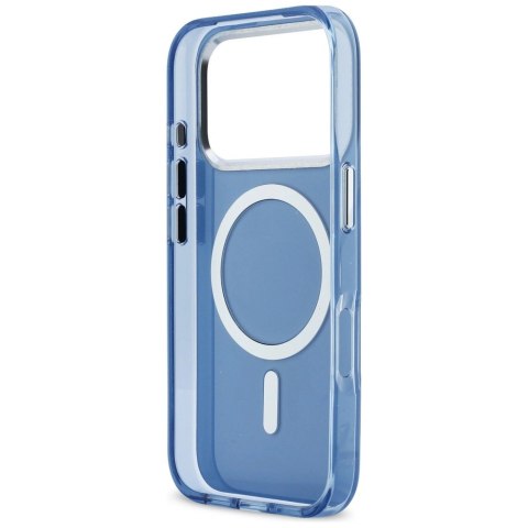 Etui Karl Lagerfeld Karl & Choupette Back MagSafe na iPhone 17 Pro - niebieskie