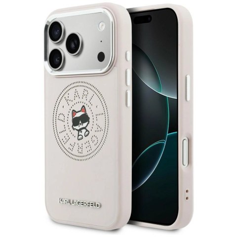 Etui Karl Lagerfeld Point & Choupette Sketch MagSafe na iPhone 17 Pro Max - różowe