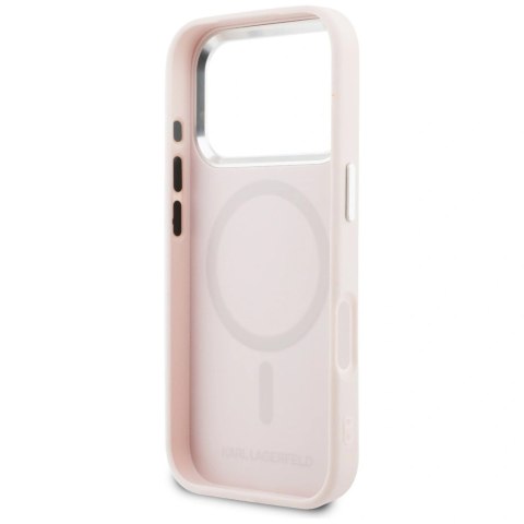 Etui Karl Lagerfeld Point & Choupette Sketch MagSafe na iPhone 17 Pro Max - różowe
