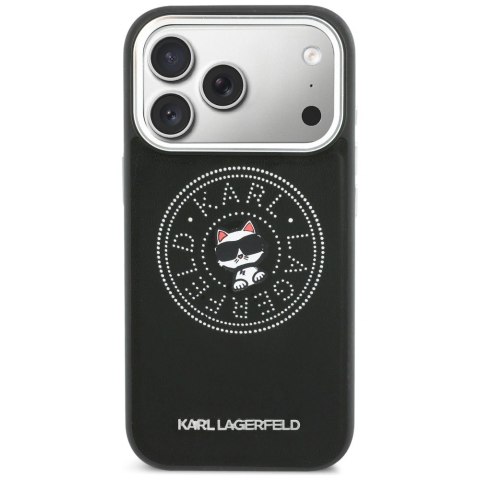 Etui Karl Lagerfeld Point & Choupette Sketch MagSafe na iPhone 17 Pro - czarne