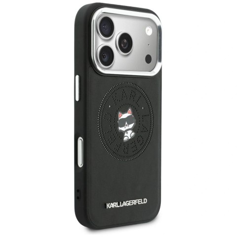 Etui Karl Lagerfeld Point & Choupette Sketch MagSafe na iPhone 17 Pro - czarne