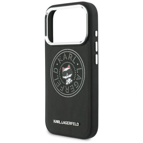 Etui Karl Lagerfeld Point & Choupette Sketch MagSafe na iPhone 17 Pro - czarne