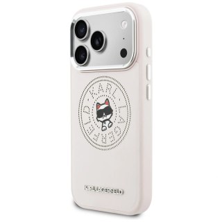 Etui Karl Lagerfeld Point & Choupette Sketch MagSafe na iPhone 17 Pro - różowe