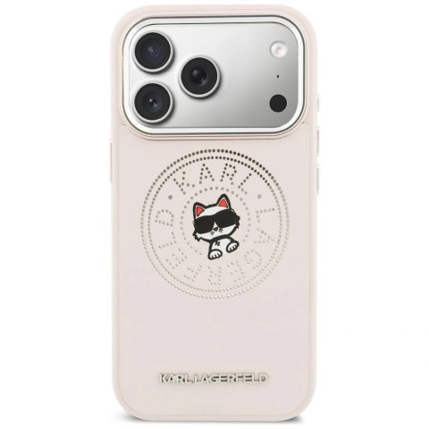 Etui Karl Lagerfeld Point & Choupette Sketch MagSafe na iPhone 17 Pro - różowe