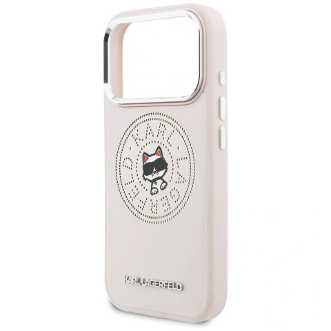 Etui Karl Lagerfeld Point & Choupette Sketch MagSafe na iPhone 17 Pro - różowe