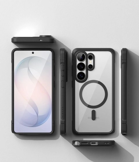 Etui Ringke Fusion Bold Magnetic MagSafe na Samsung Galaxy S26 Ultra - przezroczysto-czarne