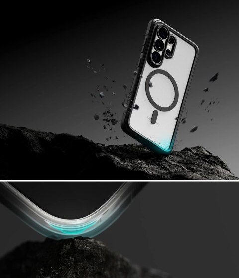 Etui Ringke Fusion Bold Magnetic MagSafe na Samsung Galaxy S26 Ultra - przezroczysto-czarne