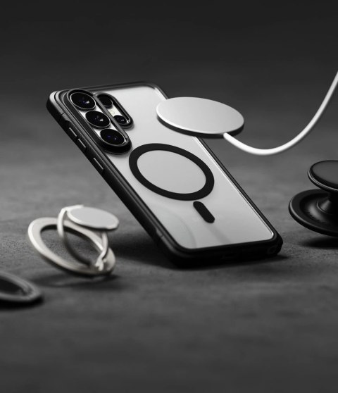 Etui Ringke Fusion Bold Magnetic MagSafe na Samsung Galaxy S26 Ultra - przezroczysto-czarne