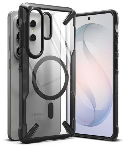 Etui Ringke Fusion X Magnetic MagSafe na Samsung Galaxy S26 Ultra - przezroczysto-czarne