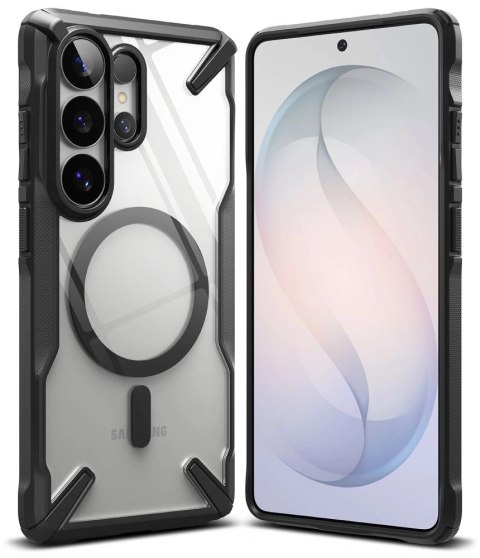 Etui Ringke Fusion X Magnetic MagSafe na Samsung Galaxy S26 Ultra - przezroczysto-czarne