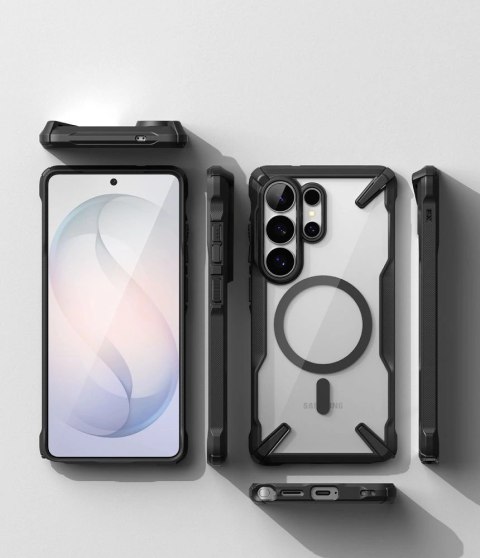 Etui Ringke Fusion X Magnetic MagSafe na Samsung Galaxy S26 Ultra - przezroczysto-czarne