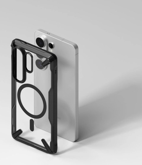 Etui Ringke Fusion X Magnetic MagSafe na Samsung Galaxy S26 Ultra - przezroczysto-czarne