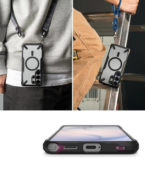 Etui Ringke Fusion X Magnetic MagSafe na Samsung Galaxy S26 Ultra - przezroczysto-czarne