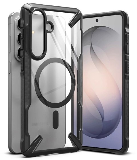 Etui Ringke Fusion X Magnetic MagSafe na Samsung Galaxy S26+ - przezroczysto-czarne