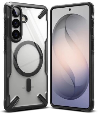 Etui Ringke Fusion X Magnetic MagSafe na Samsung Galaxy S26+ - przezroczysto-czarne