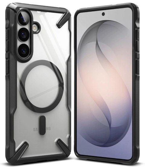 Etui Ringke Fusion X Magnetic MagSafe na Samsung Galaxy S26+ - przezroczysto-czarne