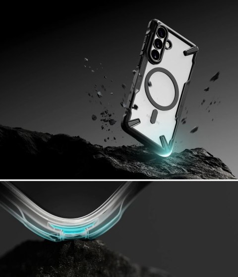 Etui Ringke Fusion X Magnetic MagSafe na Samsung Galaxy S26+ - przezroczysto-czarne
