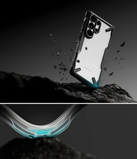 Etui Ringke Fusion X na Samsung Galaxy S26 Ultra - przezroczysto-czarne