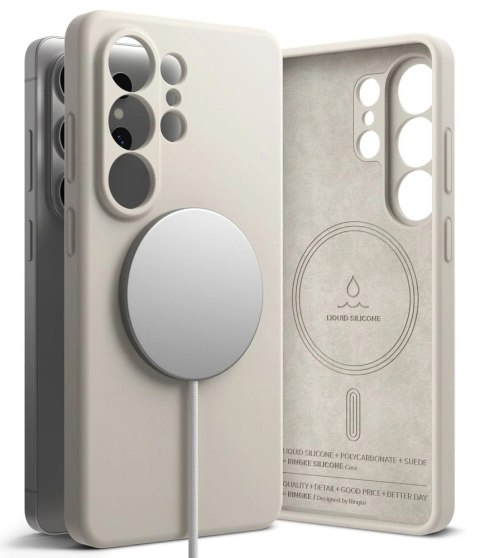 Etui Ringke Silicone MagSafe na Samsung Galaxy S26 Ultra - beżowe