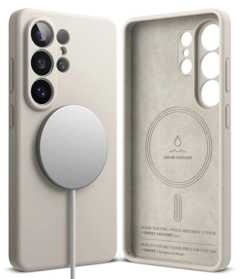 Etui Ringke Silicone MagSafe na Samsung Galaxy S26 Ultra - beżowe