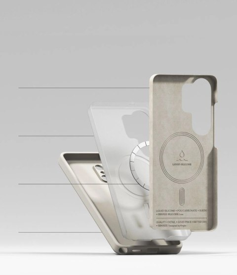 Etui Ringke Silicone MagSafe na Samsung Galaxy S26 Ultra - beżowe