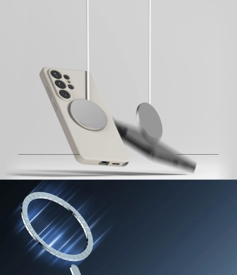 Etui Ringke Silicone MagSafe na Samsung Galaxy S26 Ultra - beżowe