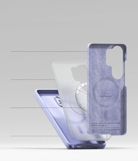 Etui Ringke Silicone MagSafe na Samsung Galaxy S26 Ultra - fioletowe