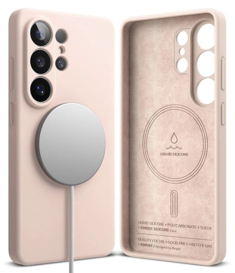 Etui Ringke Silicone MagSafe na Samsung Galaxy S26 Ultra - różowe