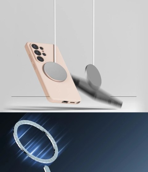 Etui Ringke Silicone MagSafe na Samsung Galaxy S26 Ultra - różowe
