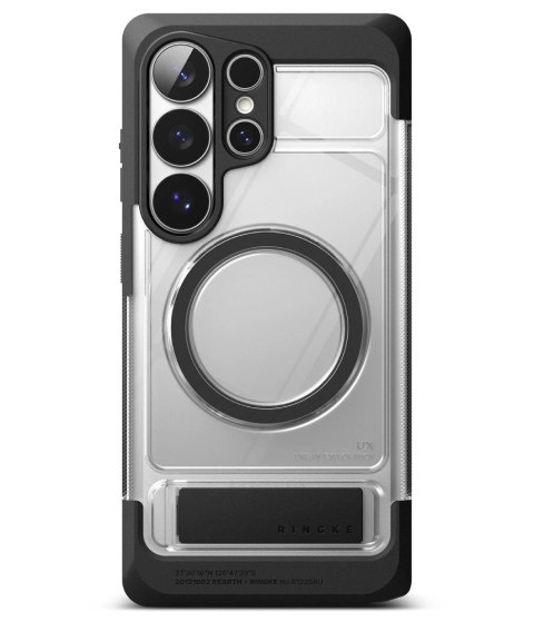Etui Ringke UX Magnetic MagSafe na Samsung Galaxy S26 Ultra - przezroczysto-czarne