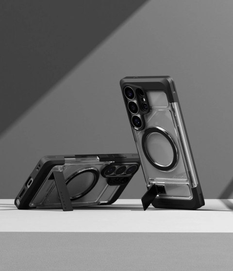 Etui Ringke UX Magnetic MagSafe na Samsung Galaxy S26 Ultra - przezroczysto-czarne