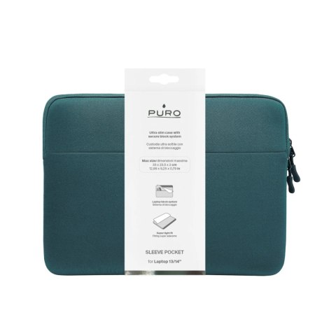 Puro SLIM POCKET Sleeve Bag Neoprene 13'' green