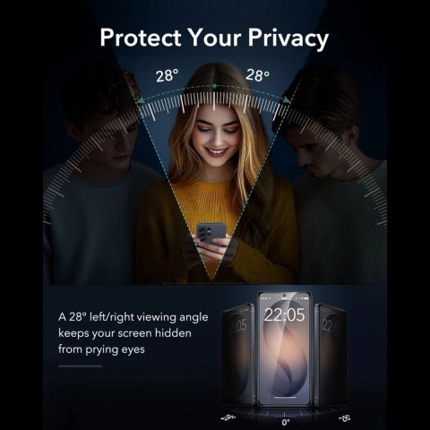 Szkło hartowane prywatyzujące ESR UltraFit Armorite Privacy Tempered Glass na Samsung Galaxy S26 Ultra