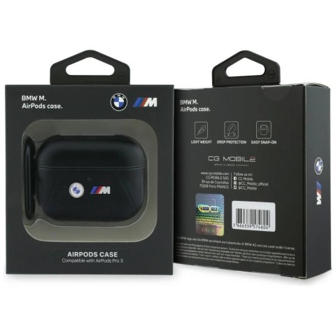 Etui BMW Curved Line na AirPods Pro 3 - czarne
