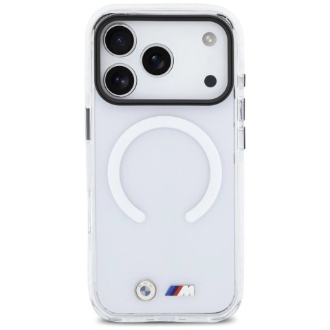Etui BMW M IML Shockproof Metal Logos MagSafe na iPhone 17 Pro Max - przezroczyste