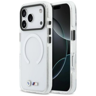 Etui BMW M IML Shockproof Metal Logos MagSafe na iPhone 17 Pro - przezroczyste