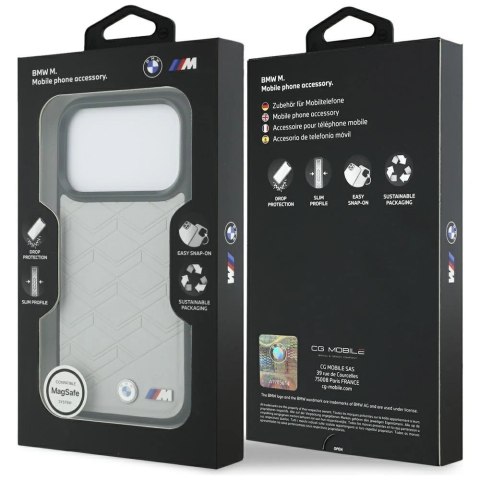 Etui BMW M Shape Logo MagSafe do iPhone 17 Pro szary