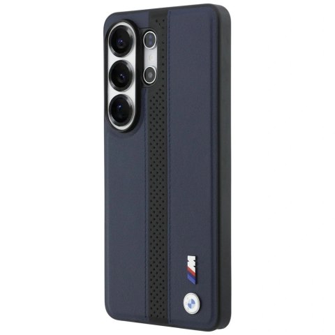Etui BMW Perforated Stripe Logo MagSafe do Samsung Galaxy S26 Ultra - granatowe