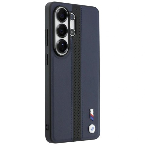 Etui BMW Perforated Stripe Logo MagSafe do Samsung Galaxy S26 Ultra - granatowe