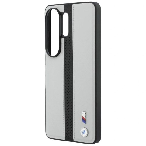 Etui BMW Perforated Stripe Logo MagSafe do Samsung Galaxy S26 Ultra - szare