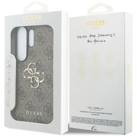 Etui Guess 4G Big Metal Logo do Samsung Galaxy S26 Ultra - brązowe