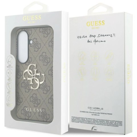 Etui Guess 4G Big Metal Logo do Samsung Galaxy S26 - brązowe