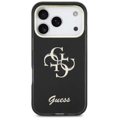 Etui Guess IML 4G Script Metal do iPhone 17 Pro Max - czarne