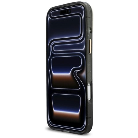 Etui Guess IML Glitters Script Strap MagSafe do iPhone 17 Pro Max - czarne