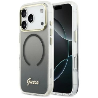 Etui Guess IML Gradient Script Metal MagSafe do iPhone 17 Pro - czarne