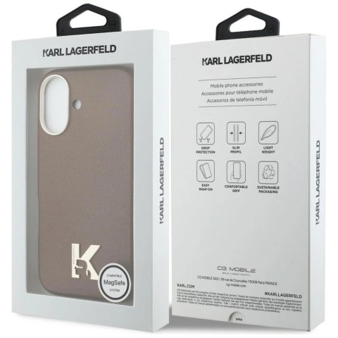 Etui Karl Lagerfeld Karl Head Logo MagSafe do iPhone 17 - brązowe